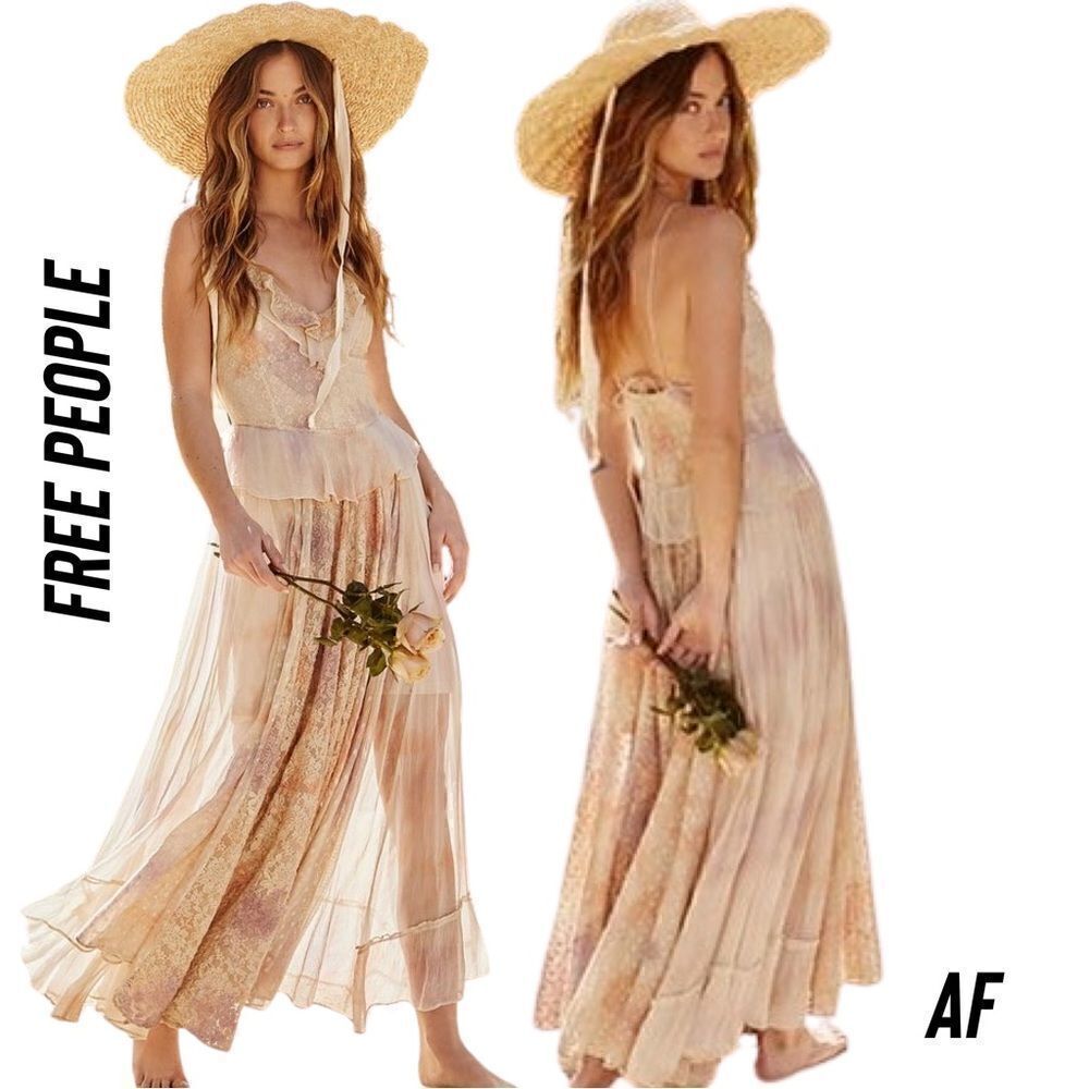 FREE PEOPLE WASHED ASHORE MAXI DRESS NWT SMALL
